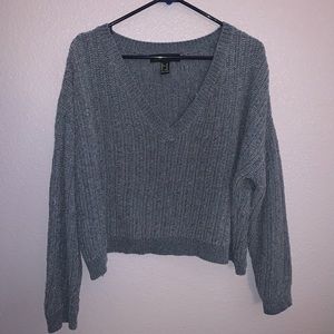 Blue forever 21 crop sweater size M